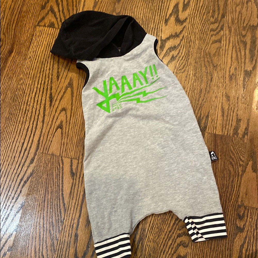 Rags to Raches hooded tank romper